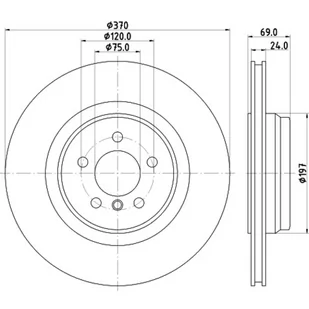 Tarcza hamulcowa HELLA PAGID 8DD 355 125-091 - Tarcze hamulcowe - miniaturka - grafika 1