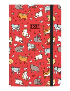 Kalendarz kieszonkowy 2024 Śmieszne koty ALBI - Kalendarze - miniaturka - grafika 1