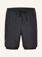 Spodenki damskie - Under Armour Szorty Do Biegania 2 W 1 Launch schwarz - miniaturka - grafika 1