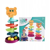 Zabawki sensoryczne - Wieża Z Piłeczkami Zjeżdżalnia Kuleczkowa Piłeczki Dla Maluchów Miś - miniaturka - grafika 1