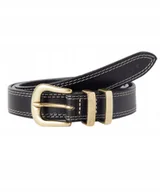Paski - Pasek Wrangler DOUBLE LOOP BELT 112332880 W0K6U1100 Black 85 - miniaturka - grafika 1