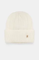 Czapki damskie - Tommy Hilfiger czapka kolor beżowy  AW0AW16630 - miniaturka - grafika 1