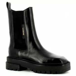 Czarne sztyblety na platformie CARINII - Carinii - Botki damskie - miniaturka - grafika 1