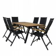 Meble ogrodowe - ZESTAW MEBLI PREMIUM DO OGRODU ALUMINIOWY OBIADOWY WYPOCZYNKOWY MADERA 6 OS - miniaturka - grafika 1
