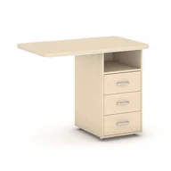 Stoły i stoliki do biura - B2B Partner Dostawny stół z kontenerem prawy, brzoza CF-LD05, right,CD060 - miniaturka - grafika 1