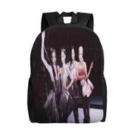 Torebki damskie - Plecak 398QZ blackpink Plecaki Casual Daypacks Torba na książki studenckie Drukowanie Tornister Plecak Lekki tornister AB398 16.1 X 11.8 X 4.5inches - miniaturka - grafika 1
