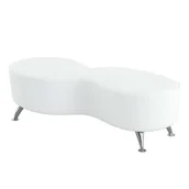 Meble kosmetyczne - ICON II Puf dwuosobowy do poczekalni Rodzaj obicia: Skaj Exclusive - miniaturka - grafika 1