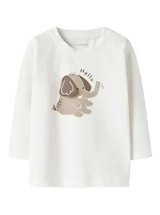 name it Koszulka "Fanty" w kolorze białym - Kaftaniki dla niemowląt - miniaturka - grafika 1