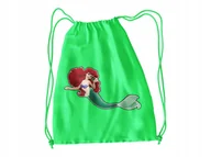 Worki na buty - WOREK DO SZKOŁY WF/BUTY MAŁA SYRENKA + IMIĘ - miniaturka - grafika 1