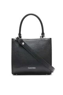 Calvin Klein Damska torba na ramię z 3 Sophia Crossbody z trzema przegródkami, rozmiar uniwersalny, Czarny/srebrny, woskowane tłoczenie PU, jeden rozmiar - Torebki damskie - miniaturka - grafika 1