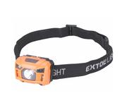 Latarki - Extol - LED Czołówka z czujnikiem LED/3W/1200 mAh/3,7V pomarańczowa/czarna - miniaturka - grafika 1