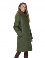 Płaszcze damskie - JDY DAMSKI PŁASZCZ ZIELONY ZIMOWY DO POŁOWY UDA OCIEPLANY S J7A - miniaturka - grafika 1