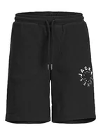 Spodenki damskie - JACK&JONES JUNIOR Jpstwarrior chłopięce szorty dresowe w Jnr, czarny, 140 - miniaturka - grafika 1