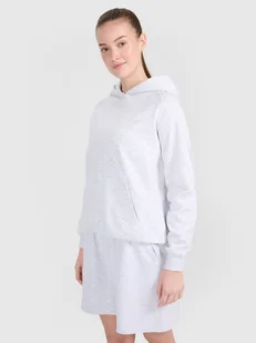 Bluza dresowa nierozpinana z kapturem damska 4F 4FWMM00TSWSF1764-27M Szary S - Bluzy damskie - miniaturka - grafika 1