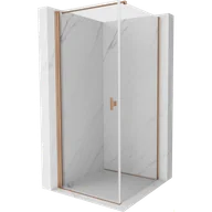 Kabiny prysznicowe - Mexen Mist-B kabina prysznicowa uchylna 90 x 90 cm, transparent, miedź szczotkowana - 8A2T-090-090-65-00 - miniaturka - grafika 1