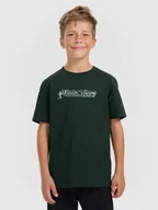 Koszulki dla chłopców - 4F T-shirt regular z nadrukiem chłopięcy - zielony 164 (13-14 lat) - miniaturka - grafika 1