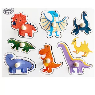 Układanka Dinozaury Smily Play 6/24 - Puzzle - miniaturka - grafika 1