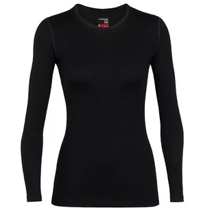 Koszulka Icebreaker Merino 260 Tech Long Sleeve Crewe Thermal Top 1043870011 - czarna - Koszulki sportowe damskie - miniaturka - grafika 1