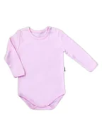 Body dla niemowląt - Niemowlęce body na długi rękaw różowe, Nicol,r.74 - miniaturka - grafika 1