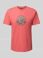 Koszulki męskie - T-shirt z nadrukiem z logo i okrągłym dekoltem - miniaturka - grafika 1