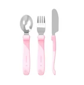 Sztućce dla dzieci - Twistshake sztućce różowe - miniaturka - grafika 1