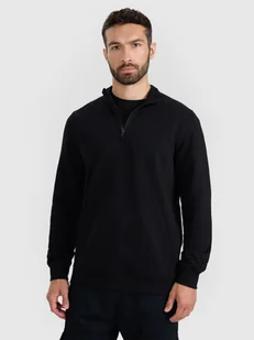 4F Bluza dresowa nierozpinana bez kaptura męska - czarna S - Bluzy męskie 4F Bluza dresowa nierozpinana bez kaptura męska - czarna S - Bluzy męskie - miniaturka - grafika 1