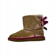 Botki damskie - Botki dla dziewczynki beżowe UGG 33,5 - miniaturka - grafika 1