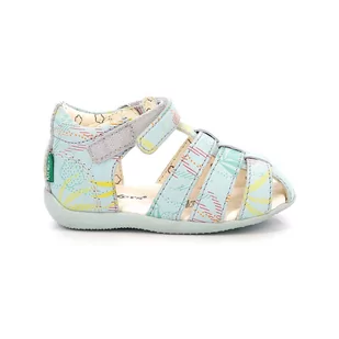 Sandały dziecięce Kickers BIGFLO-2 BLEU CLAIR SUNSHINE - Buty dla dziewczynek - miniaturka - grafika 1