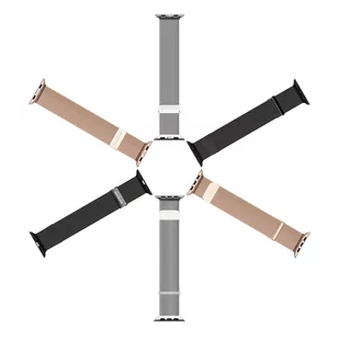 Dux Ducis Magnetic Strap pasek do Watch 8 / 7 / 6 / 5 / 4 / 3 / 2 / SE (38 / 40 / 41 mm) magnetyczna opaska czarny (Milanese Version) - Akcesoria do smartwatchy - miniaturka - grafika 2