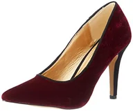 Czółenka - El Caballo Damskie czółenka z klamrą T Palonegro, czerwony - Burdeos - 40 EU - miniaturka - grafika 1