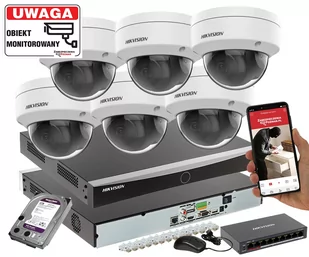 Monitoring biura 6 kamer Hikviision DS-2CD2143G2-I 4mpx Analityka Filtrowanie Acusense + Switch PoE - Zestawy do monitoringu - miniaturka - grafika 1