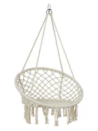 Pozostałe narzędzia ogrodowe - Lifa Living Fotel wiszący w kolorze kremowym - 140 x 80 cm - miniaturka - grafika 1