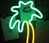 Akcesoria do oświetlenia - Lampka Neon LED Palma Zielona / Włącznik / USB - miniaturka - grafika 1