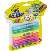 Farby i media malarskie - Carioca FARBY DO TKANIN NEONOWE 6 KOLORÓW KW1036 - miniaturka - grafika 1