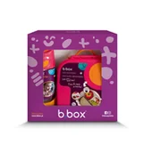 Zestawy naczyń dla dzieci - Zestaw Mini Lunchbox + Butelka tritanowa ze słomką 450 ml, Strawberry Shake, b.box - miniaturka - grafika 1