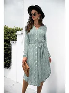 Sukienki - Ariel Tesoro Sukienka w kolorze miętowo-białym - miniaturka - grafika 1