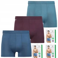 Majtki męskie - Bokserki Męskie Bambusowe Gładkie Klasyczne Kolorowe Moraj Zestaw 3-Pak Xxl - miniaturka - grafika 1