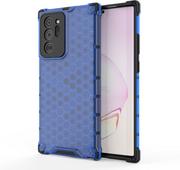 Etui i futerały do telefonów - Samsung Hurtel Honeycomb etui pancerny pokrowiec z żelową ramką Galaxy Note 20 Ultra niebieski - Niebieski - miniaturka - grafika 1