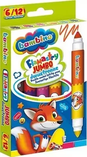 St. Majewski Flamastry dwustronne 12 kolorów Jumbo Bambino WIKR-1007564 - Flamastry - miniaturka - grafika 3