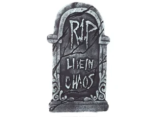 Nagrobek Live in chaos - 43 x 22 cm - Halloween - miniaturka - grafika 1