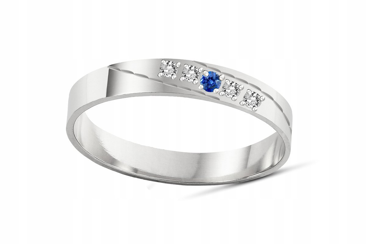 obrączki srebrne z kamieniami