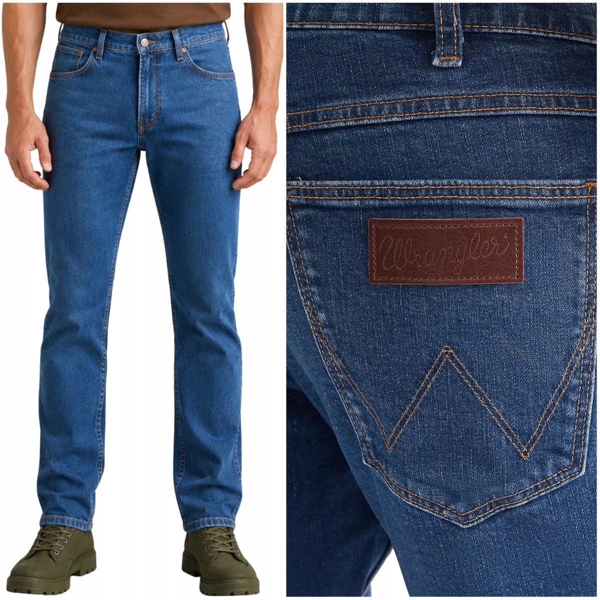 Wrangler GREENSBORO Blue Tomorrow proste spodnie jeansowe męskie W40 L32