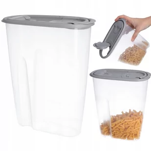 Pojemnik plastikowy na żywność mąkę sypkie 2,2 l - Pojemniki kuchenne - miniaturka - grafika 1