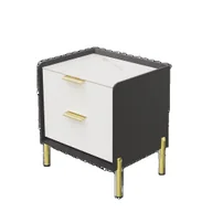Szafki nocne - Szafka nocna, nowoczesny design, dużo miejsca do przechowywania, biała - miniaturka - grafika 1