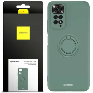 Spacecase Etui Silicone Ring Redmi Note 11/11s dark green - Etui i futerały do telefonów - miniaturka - grafika 1