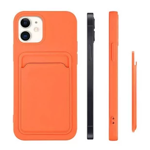 Card Case silikonowe etui portfel z kieszonką na kartę dokumenty do Samsung Galaxy S21+ 5G (S21 Plus 5G) bordowy - Etui i futerały do telefonów - miniaturka - grafika 3