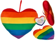 Dekoracje domu - Kemis - House of Gadgets, Pluszowe serce tęcza - Pride - miniaturka - grafika 1