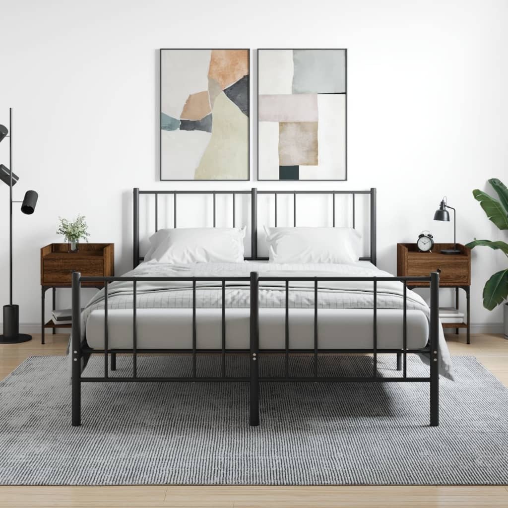 vidaXL Szafki nocne 2 szt. Brązowy dąb 40,5x31x60 Materiał drewnopochodny - Stolik nocny - Szafki nocne - Komoda nocna