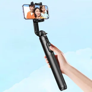 Selfie stick / kijek teleskopowy ze stojakiem i pilotem Bluetooth 1.5m Ugreen LP586 - czarny - Selfie stick - miniaturka - grafika 8