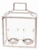 Świeczniki - ŚWIECZNIK METALOWY LATARNIA NA ŚWIECZKĘ LAMPION - miniaturka - grafika 1